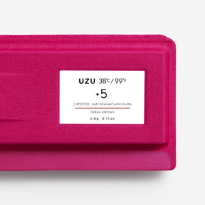Uzu By Flowfushi Lipstick Tokyo +5Red Semi Matte Lip Care Hypoallergenic - YOYO JAPAN