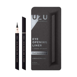 Use Brand Uzu Flowfushi Platinum Black Liquid Eyeliner Hypoallergenic Hot Water Off - YOYO JAPAN