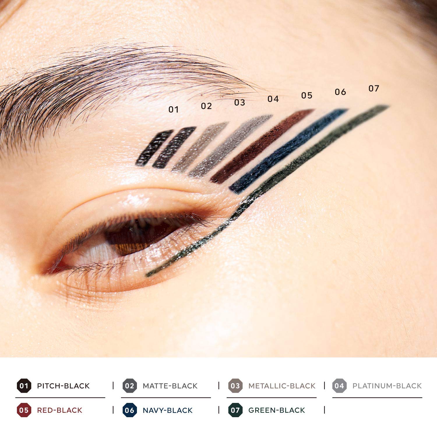 Use Brand Uzu Flowfushi Platinum Black Liquid Eyeliner Hypoallergenic Hot Water Off - YOYO JAPAN