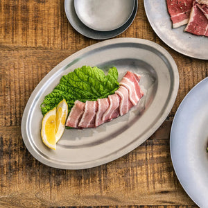 Aoyoshi Japan Vintage Inox Stainless Steel Oval Plate 268Mm - YOYO JAPAN