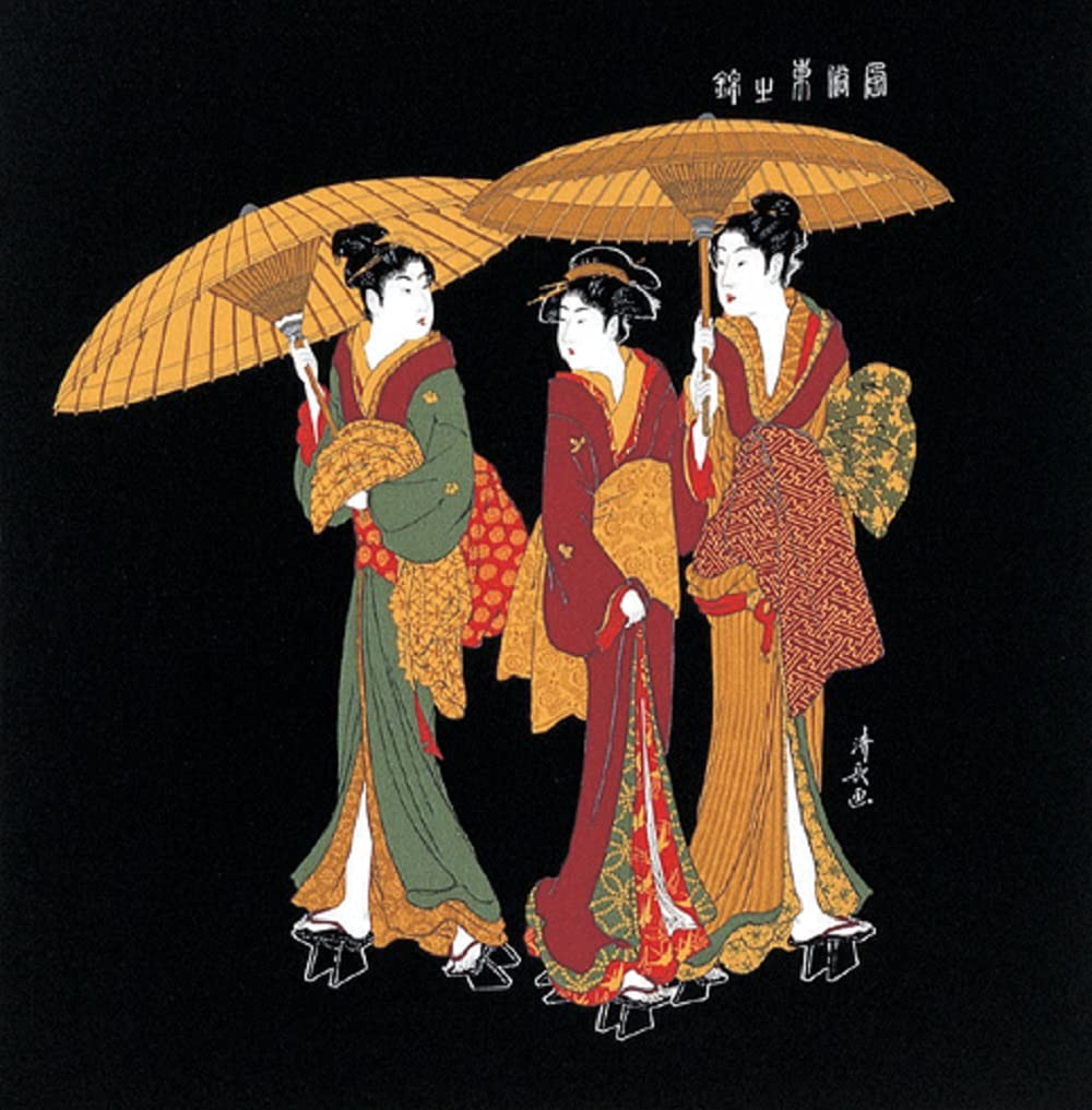 Musubi Furoshiki Wrapping Cloth 68Cm Japan After Bath 26-80114-036 Crepe Yuzen Spring Summer Autumn Winter - YOYO JAPAN