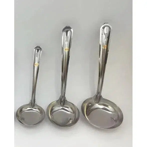 Stainless Steel Metal Soup Ladle with Hook (3 Sizes) - YOYO JAPAN