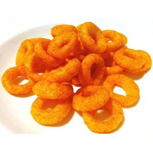 Yaokin Umaiwa Mentai Spicy Cod Roe Corn Puff Rings 75g (Pack of 3) - YOYO JAPAN