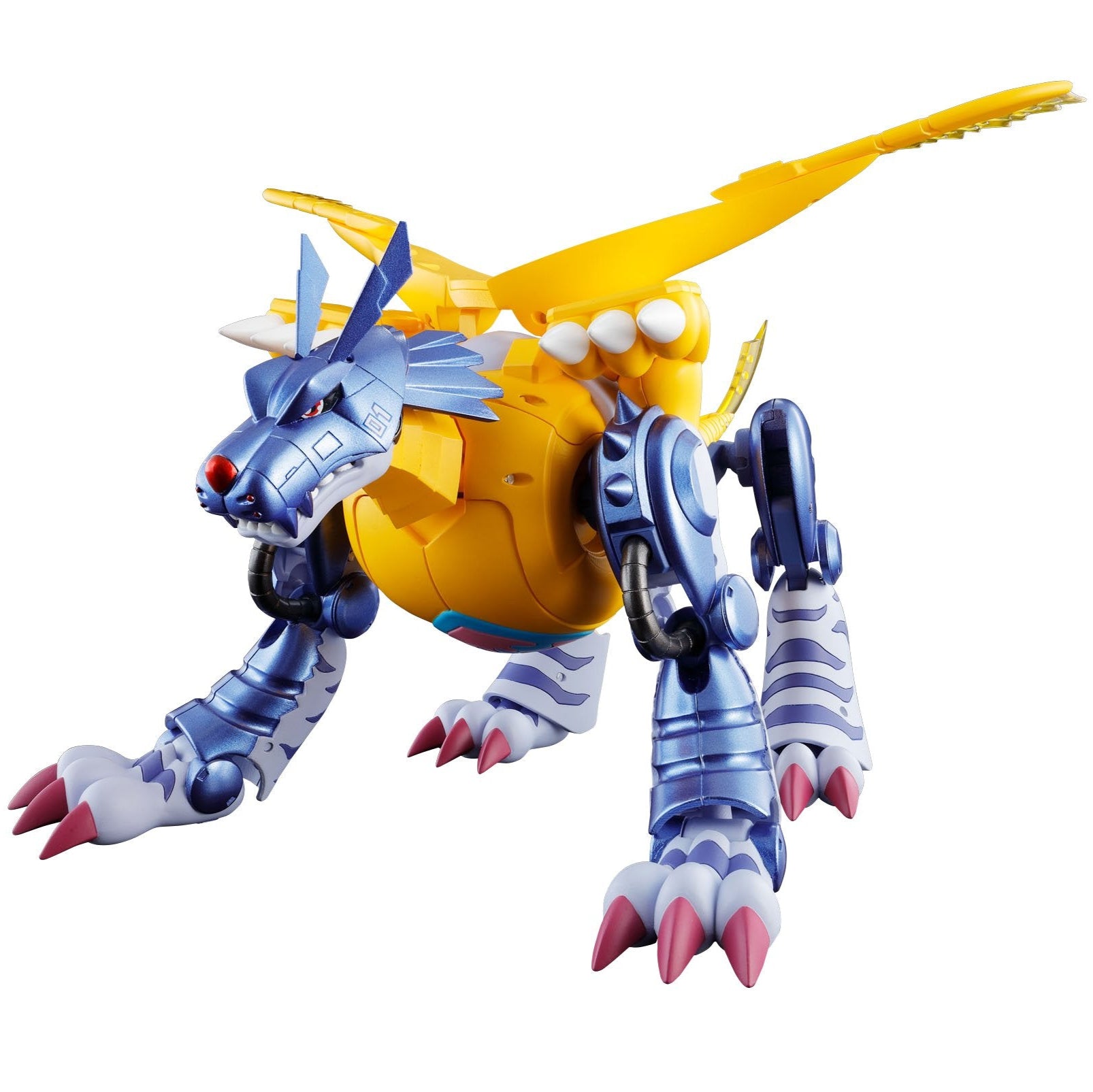 Digivolving Spirits 02 Digimon Metalgarurumon Figure Bandai, 155mm, transforming design, ideal for Digimon collectors