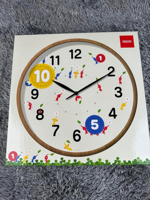 Nintendo Pikmin Clock in 33cm, durable materials, perfect for anime enthusiasts
