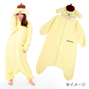 Onesie SAZAC Sanrio Pompompurin Kigurumi Costume with detachable tail, offering fun comfort for adults