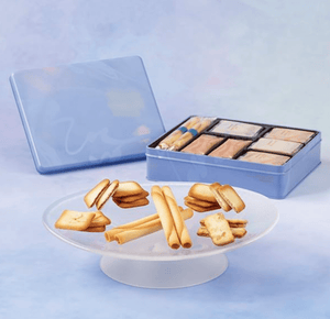 Close-up of Yoku Moku Petit Cinq Delice, 27 pieces, featuring rich buttery texture for indulgence