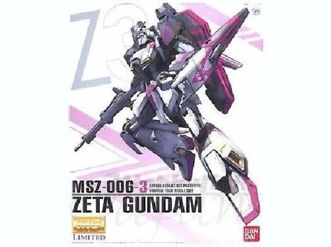 Bandai Mg 1/100 Msz-006-3 Zeta Gundam Unit 3 White Unicorn Color Model Kit - Gunpla
