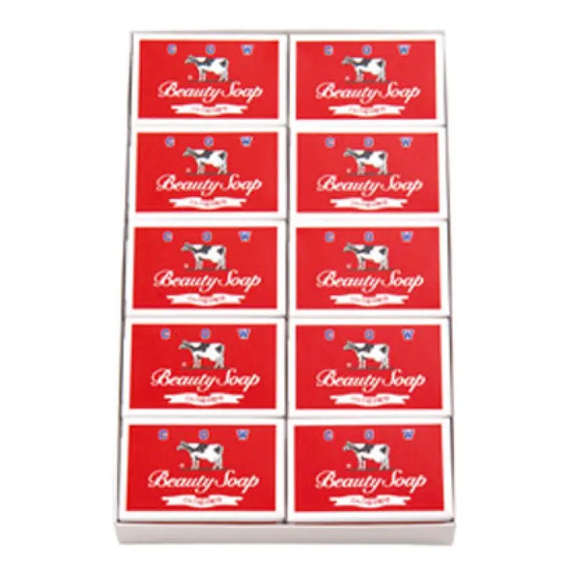 Beauty Moist Soap Cow Milk Body Soap Red 100gx10