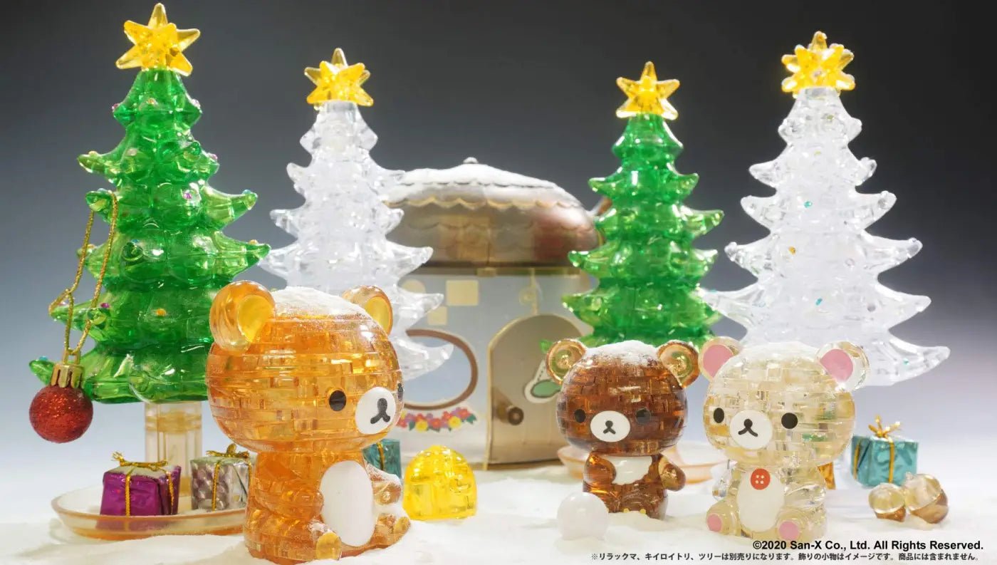 BEVERLY Crystal 3D Puzzle Rilakkuma Korilakkuma & Chairoikoguma Acorn House 66 Pieces