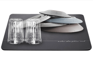 Boomie Diatomaceous Earth Kitchen Drying Mat (40 x 30 cm), Rectangular Gray