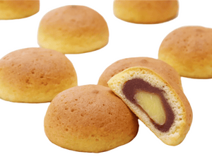Pack of 10 Hime No Tsuki Buns, creamy custard and red bean filling, designed for easy snacking