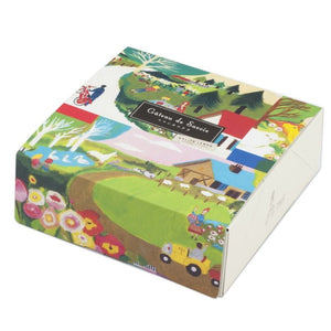 Close-up of Ginnomori Maman Castella Honey Cake showing moist, fluffy texture and golden color