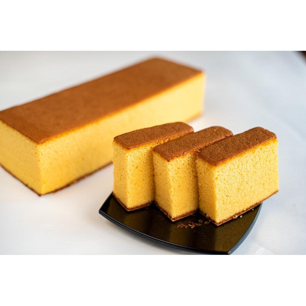 1 Piece Shooken Nagasaki Castella Sponge Cake, fluffy texture, designed for dessert lovers