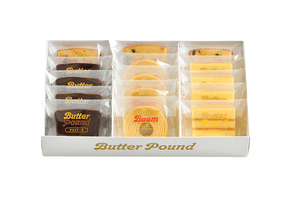 Tokyo Pure Butter Pound Cake 42 (15pcs), soft buttery cake, ideal for tea time and gifting.
