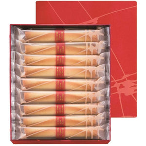 Yoku Moku Cigare Au Chocolat Cookies 18 Pieces, crisp butter rolls filled with chocolate, ideal for gifting