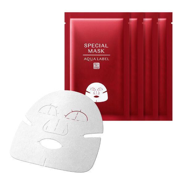 Shiseido Aqualabel Hydrating Face Mask 4 - Pack for Radiant Skin