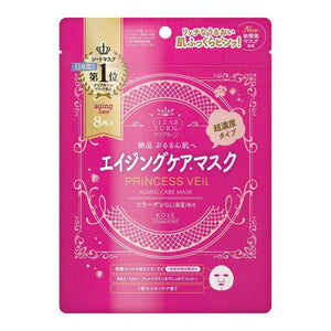 Kose Cosmeport Face Mask for Aging Care - Clear Turn Princess Veil 8 Sheets
