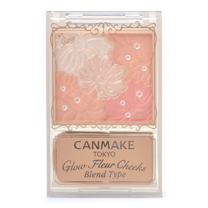 Canmake Glow Fleur Cheeks Blend Type B01 Cotton Coral - Japanese Sheer Blush - Matte Blush