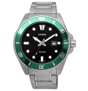 CASIO Casio Watch Overseas Model Quartz Diver 200M Stainless Steel Band Black MDV - 107D - 3AV