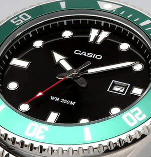 CASIO Casio Watch Overseas Model Quartz Diver 200M Stainless Steel Band Black MDV - 107D - 3AV