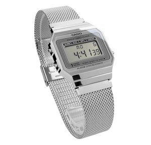 CASIO Digital Watch Vintage Series A700WM - 7A Metal Mesh Band Men's Women's Silver Overseas Model