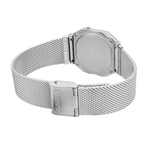 CASIO Digital Watch Vintage Series A700WM - 7A Metal Mesh Band Men's Women's Silver Overseas Model