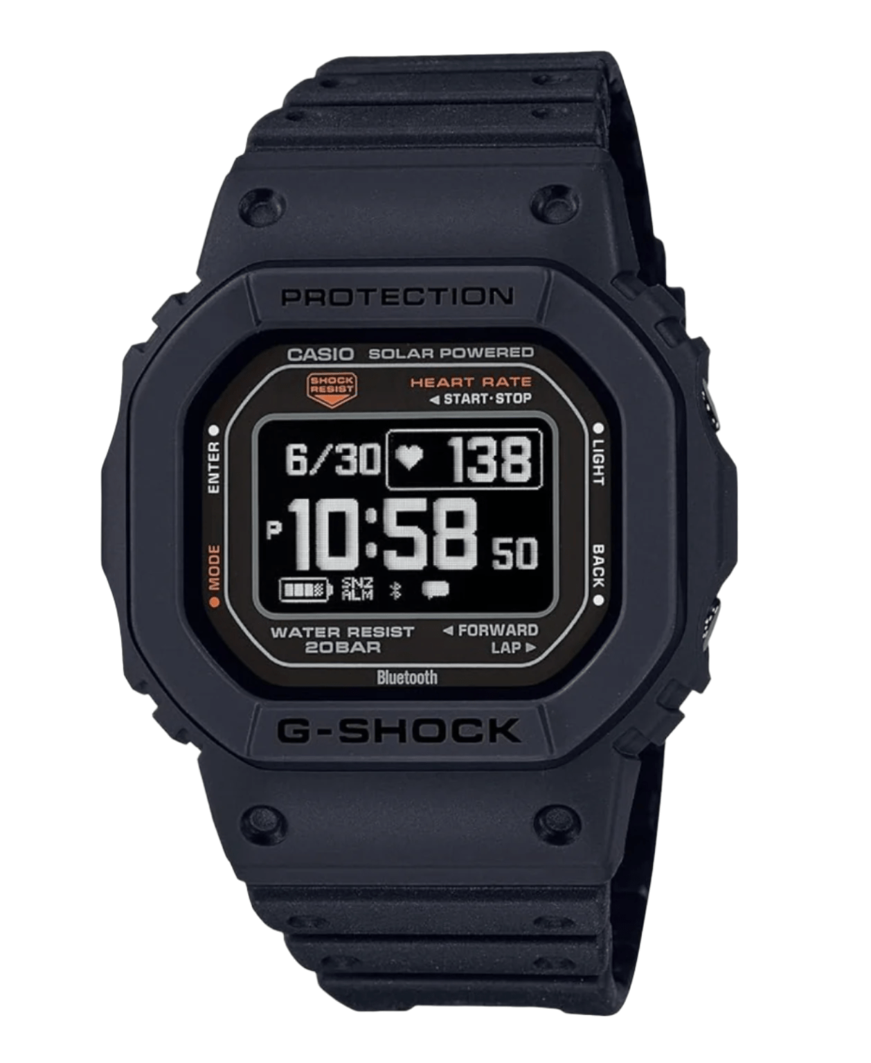 Casio DW - H5600 Resin Bezel Wristwatch, Black, Military