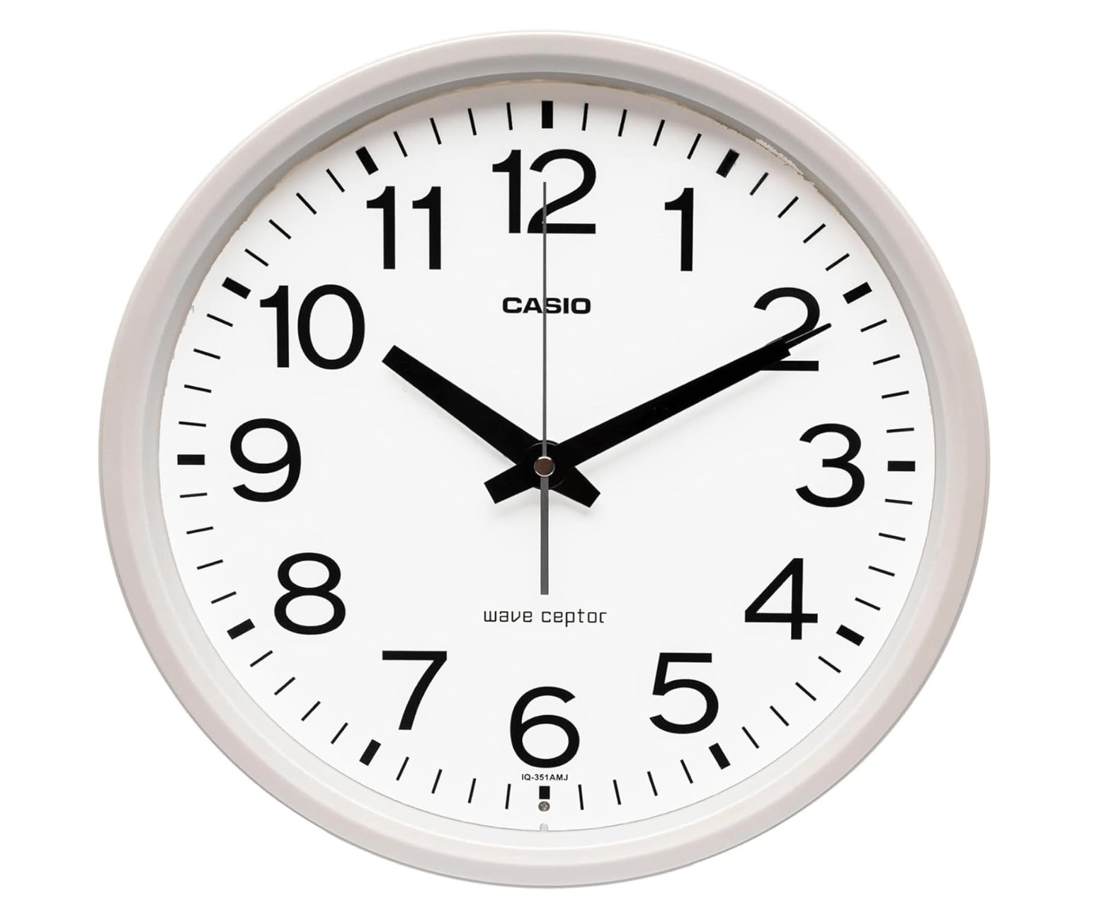 Casio IQ - 351 AMJ - 7JF Wall Clock, Pearl White