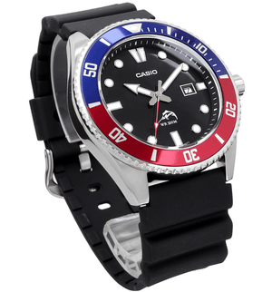 Casio MDV - 106 Series Diver Watch, Men's, Blue x Red Bezel MDV - 106B - 1A2V