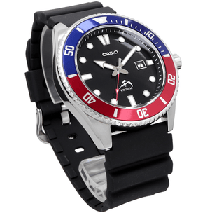 Casio MDV - 106 Series Diver Watch, Men's, Blue x Red Bezel MDV - 106B - 1A2V