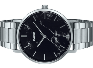 Casio Series Quartz Men's Watch, Black Marble MTP - VT01DM - 1A