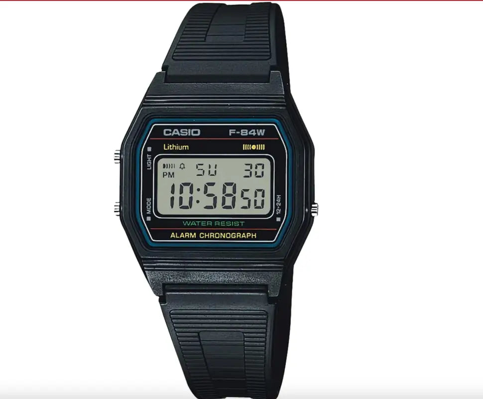 Casio Watch Standard F - 84w - 1 Black Men’s - Wrist