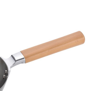 Chitose Wooden - Handle Induction Deep Iron Frying Pan 28cm