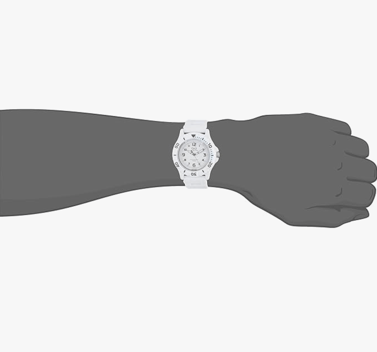 Citizen Q&Q Analog Solar Watch, Water Resistant to 10 ATM, Urethane Strap, (white/white)