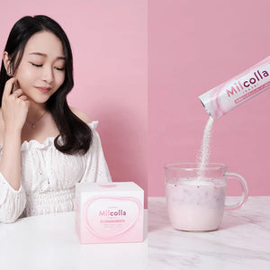 Suntory Milcolla Collagen Powder in 30 Packs, vitamin C blend, perfect for youthful skin