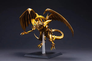 Close-up of Kotobukiya The Winged Dragon of Ra Egyptian God Statue, 50cm, featuring detailed shading for display