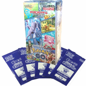 Close-up of Pokémon Japanese Pokémon GO s10b Booster Box Sealed, sealed packaging, featuring radiant rares for excitement