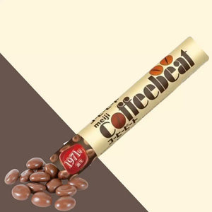 Close-up of Meiji Coffee Beat Jumbo, 105G 6 Pack, featuring milk chocolate for rich flavor