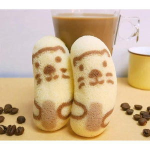 8-piece Tokyo Banana Cake Racco Coffee Milk Flavor Box, featuring raccoon design, perfect for sweet lovers