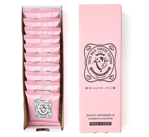 Tokyo Milk Cheese Factory Strawberry & Mascarpone Cookies 10 Sheets, winter edition, ideal for seasonal gifting