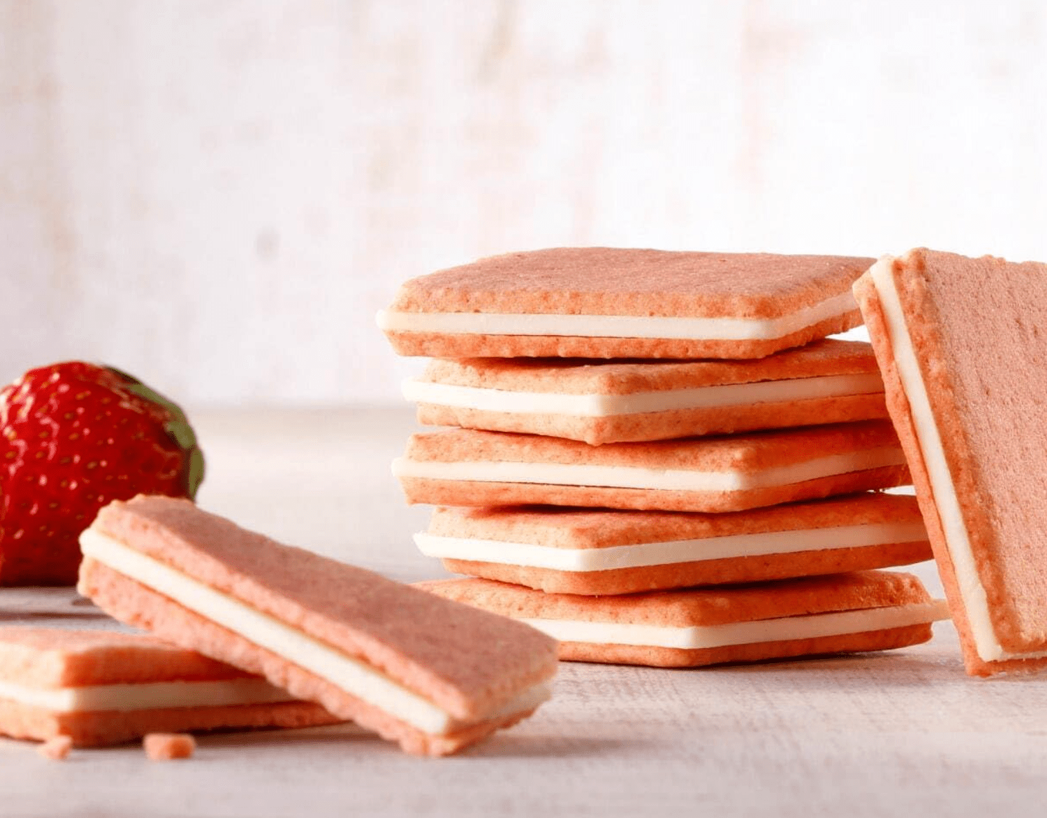 10-piece Tokyo Milk Cheese Factory Strawberry & Mascarpone Cookies, individually wrapped, designed for daily enjoyment