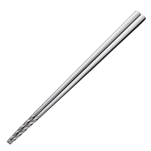 Todai Tornado Metal Chopsticks 235mm with twist design and non-slip tips, ideal for everyday dining
