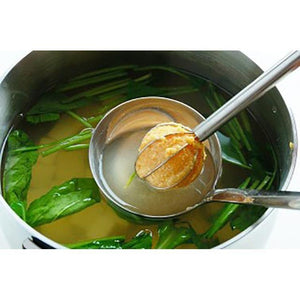 UchiCook Miso Whisk Muddler and Handy Strainer Set, stainless steel design, perfect for miso soup preparation