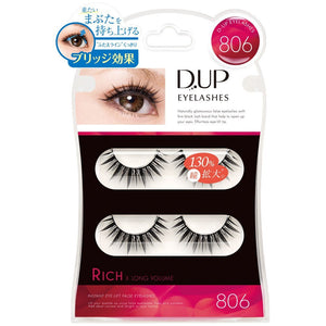 D - Up Eyelash Rich 806 Black 2 Pairs - Long - Lasting Natural Look