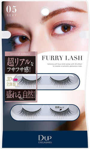 D - Up Furry Lash 05 Sexy 2 Pairs Natural Long - Lasting False Eyelashes