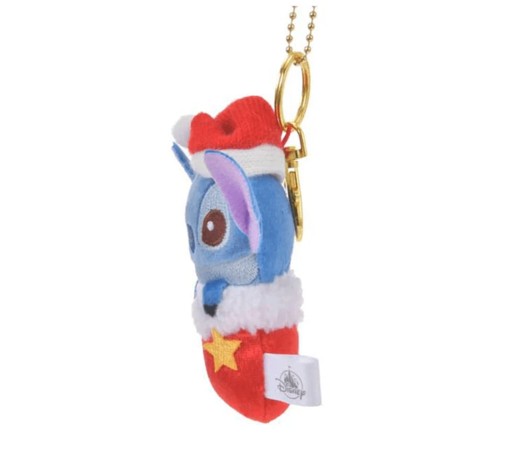 Disney Christmas Stitch Plush Keychain Sock Regular