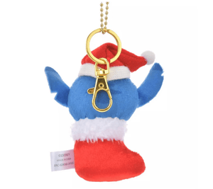 Disney Christmas Stitch Plush Keychain Sock Regular