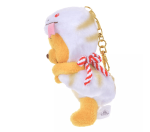 Disney Winnie the Pooh Plush Keychain New Year 2025 White