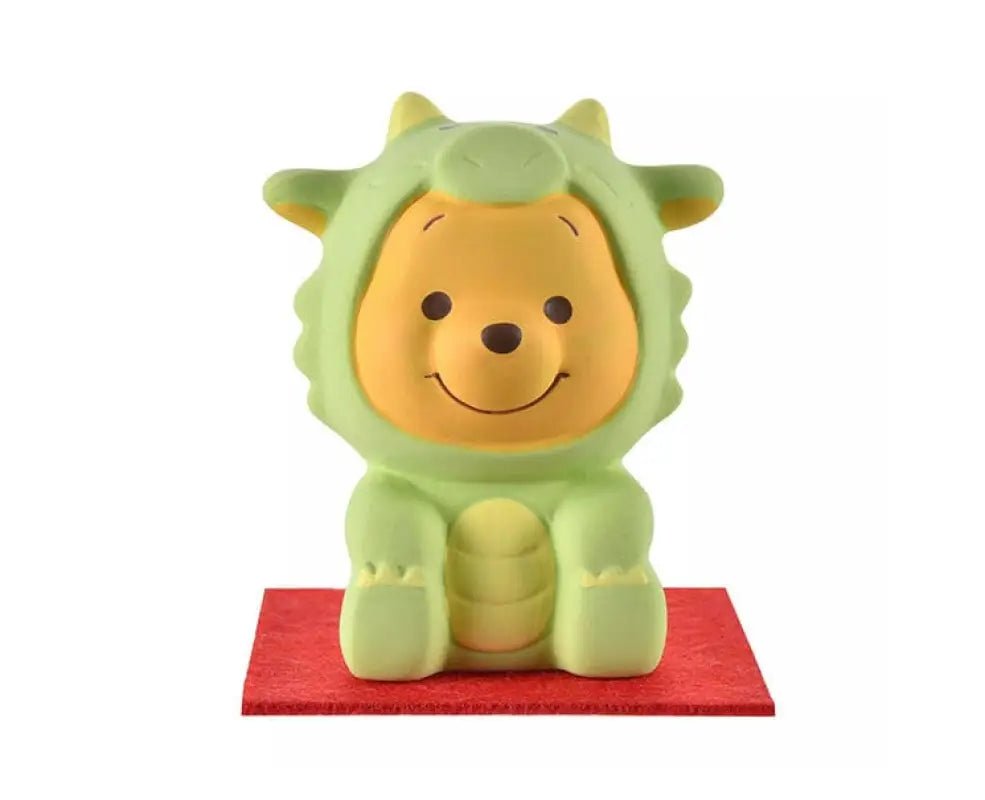 Disney Year of Dragon Green Winnie - the - Pooh Okimono Figure